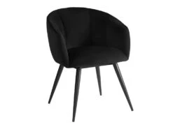 Lot De 2 Chaises VADIM De Pascal MORABITO - Velours Et Métal - Noir -Fren Soldes Boutique chaise 453631