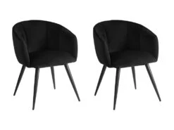 Lot De 2 Chaises VADIM De Pascal MORABITO - Velours Et Métal - Noir