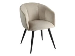 Lot De 2 Chaises VADIM De Pascal MORABITO - Velours Et Métal - Beige -Fren Soldes Boutique chaise 453639