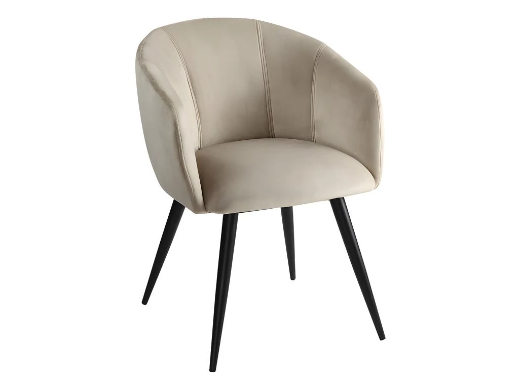 Lot De 6 Chaises VADIM De Pascal MORABITO - Velours Et Métal - Beige 3 Lot De 6 Chaises VADIM De Pascal MORABITO - Velours Et Métal - Beige – Image 3