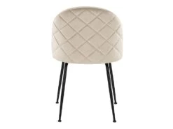 Lot De 2 Chaises - Velours Et Métal Noir Mat - Beige - MELBOURNE 14 Lot De 2 Chaises - Velours Et Métal Noir Mat - Beige - MELBOURNE -Fren Soldes Boutique chaise 453685