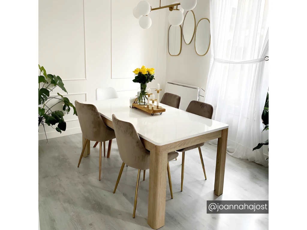 Lot De 2 Chaises MASURIE - Velours Et Métal Doré - Taupe 8 Lot De 2 Chaises MASURIE - Velours Et Métal Doré - Taupe – Image 8