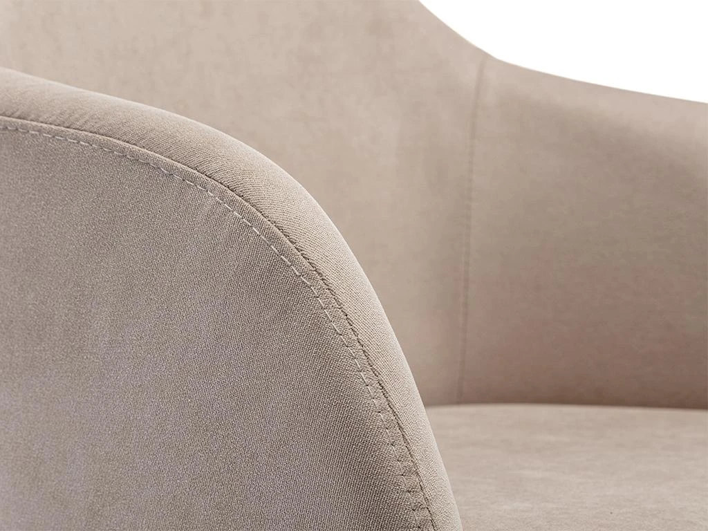 Lot De 2 Chaises Avec Accoudoirs - Tissu Et Hévéa - Beige - JELISA 9 Lot De 2 Chaises Avec Accoudoirs - Tissu Et Hévéa - Beige - JELISA – Image 9