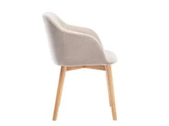 Lot De 2 Chaises Avec Accoudoirs - Tissu Et Hévéa - Beige - JELISA 16 Lot De 2 Chaises Avec Accoudoirs - Tissu Et Hévéa - Beige - JELISA -Fren Soldes Boutique chaise 500533