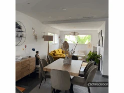 Lot De 6 Chaises ROSARIO - Effet Velours Et Métal Noir - Taupe -Fren Soldes Boutique chaise 500681