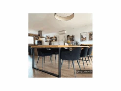 Lot De 6 Chaises BIBO - Avec Accoudoirs - Effet Velours & Métal - Noir 21 Lot De 6 Chaises BIBO - Avec Accoudoirs - Effet Velours & Métal - Noir -Fren Soldes Boutique chaise 507499