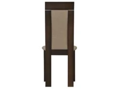 Lot De 2 Chaises BELINDA - Hêtre Et Tissu - Coloris : Noyer Et Beige -Fren Soldes Boutique chaise 514175