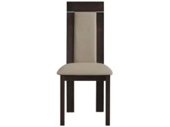 Lot De 2 Chaises BELINDA - Hêtre Et Tissu - Coloris : Noyer Et Beige -Fren Soldes Boutique chaise 514177