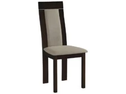 Lot De 6 Chaises BELINDA - Hêtre Et Tissu - Coloris : Noyer Et Beige -Fren Soldes Boutique chaise 514185