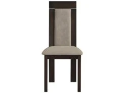 Lot De 6 Chaises BELINDA - Hêtre Et Tissu - Coloris : Noyer Et Beige -Fren Soldes Boutique chaise 514189