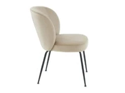 Lot De 2 Chaises En Velours Et Métal - Beige - POLPONA De Pascal MORABITO -Fren Soldes Boutique chaise 6837097