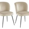 Lot De 2 Chaises En Velours Et Métal - Beige - POLPONA De Pascal MORABITO
