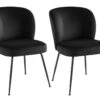 Lot De 2 Chaises En Velours Et Métal - Noir - POLPONA De Pascal MORABITO