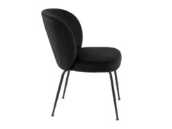 Lot De 6 Chaises En Velours Et Métal - Noir - POLPONA De Pascal MORABITO -Fren Soldes Boutique chaise 6841983