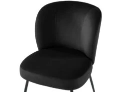 Lot De 6 Chaises En Velours Et Métal - Noir - POLPONA De Pascal MORABITO -Fren Soldes Boutique chaise 6841993