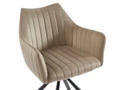 Lot De 2 Chaises Avec Accoudoirs En Velours Et Métal - Beige - IZIALI De Pascal MORABITO 13 Lot De 2 Chaises Avec Accoudoirs En Velours Et Métal - Beige - IZIALI De Pascal MORABITO -Fren Soldes Boutique chaise 7725997