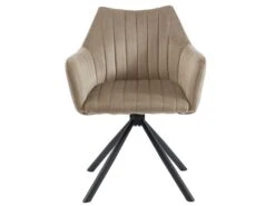 Lot De 2 Chaises Avec Accoudoirs En Velours Et Métal - Beige - IZIALI De Pascal MORABITO 11 Lot De 2 Chaises Avec Accoudoirs En Velours Et Métal - Beige - IZIALI De Pascal MORABITO -Fren Soldes Boutique chaise 7726001