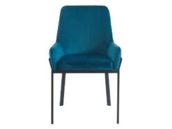Lot De 2 Chaises Avec Accoudoirs En Velours Et Métal - Bleu - CAROLONA De Pascal MORABITO -Fren Soldes Boutique chaise 8741609
