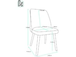 Chaise Scandinave Velours Rembourré DIMA (rose) 9 Chaise Scandinave Velours Rembourré DIMA (rose) -Fren Soldes Boutique chaise 9179683