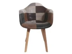 MELO - Lot De 2 Fauteuils Scandinaves Aspect Vieux Cuir -Fren Soldes Boutique chaise 9252317