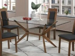 Ensemble Table + 4 Chaises BELINDA - Hêtre Et Noyer 16 Ensemble Table + 4 Chaises BELINDA - Hêtre Et Noyer -Fren Soldes Boutique ensemble table chaises 393477