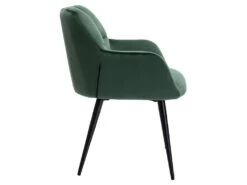 Lot De 6 Chaises Avec Accoudoirs - Velours Et Métal - Vert - PEGA 10 Lot De 6 Chaises Avec Accoudoirs - Velours Et Métal - Vert - PEGA -Fren Soldes Boutique ensemble table chaises 423601