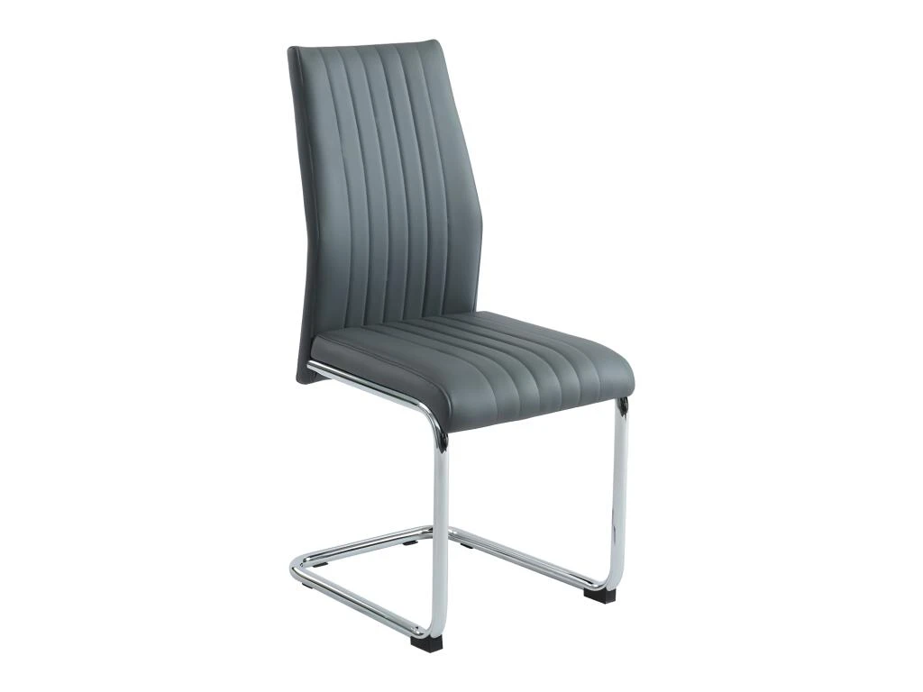 Ensemble Table GLENDA + 4 Chaises MAXINE - Transparent Et Anthracite 4 Ensemble Table GLENDA + 4 Chaises MAXINE - Transparent Et Anthracite – Image 4