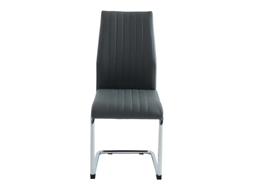 Ensemble Table GLENDA + 4 Chaises MAXINE - Transparent Et Anthracite 5 Ensemble Table GLENDA + 4 Chaises MAXINE - Transparent Et Anthracite – Image 5