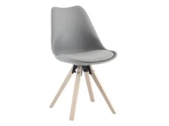 Ensemble Table + 6 Chaises - Blanc, Gris Et Naturel Clair - SERANI 6 Ensemble Table + 6 Chaises - Blanc, Gris Et Naturel Clair - SERANI -Fren Soldes Boutique ensemble table et chaise 10732117