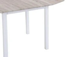 Ensemble Table + 4 Chaises En MDF Et Métal - Naturel Et Blanc - MAEWIN -Fren Soldes Boutique ensemble table et chaise 12307409