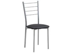 Ensemble Table + 4 Chaises - Noir Et Chromé - VILIARI -Fren Soldes Boutique ensemble table et chaise 12342071