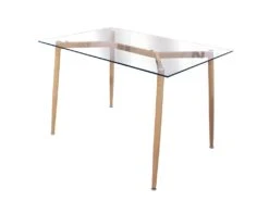 VERANA - Ensemble Table En Verre + 4 Chaises Transparentes -Fren Soldes Boutique ensemble table et chaise 12600115