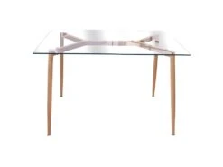 VERANA - Ensemble Table En Verre + 4 Chaises Transparentes -Fren Soldes Boutique ensemble table et chaise 12600117