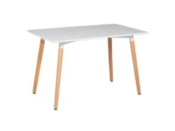 Ensemble Table Rectangulaire 120cm PIA Et 4 Chaises NORA Blanc - HAPPY GARDEN -Fren Soldes Boutique ensemble table et chaise 13095119