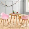 Ensemble Table Enfant LOULOUNE + 2 Chaises POUPINETTE - Naturel Et Rose