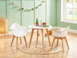 Ensemble Table Enfant LOULOUNE + 2 Chaises POUPINETTE - Blanc