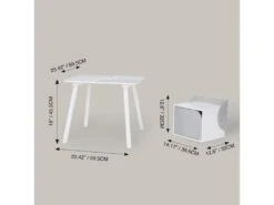 Table Et Chaises De Briques En Bas De Forme Meuble Pour Enfants -Fren Soldes Boutique ensemble table et chaise 21285485