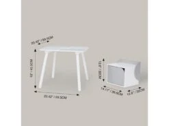 Table Et Chaises De Briques En Bas De Forme Meuble Pour Enfants -Fren Soldes Boutique ensemble table et chaise 21285487