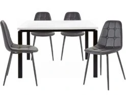Sabine120 Cm Luna 4pk Noir -Fren Soldes Boutique ensemble table et chaise 21679805