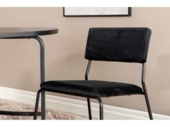 Skate Ensemble Table, Table Noir Et 4 Kenth Chaises Velours Noir. -Fren Soldes Boutique ensemble table et chaise 22190807