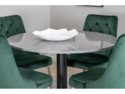 RazziaGR Ensemble Table, Table Terrazzo Gris Et 4 Velvet Deluxe Chaises Velours Vert, Laiton Décor. -Fren Soldes Boutique ensemble table et chaise 22195629