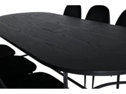 Skate Ensemble Table, Table Noir Et 6 Polar Chaises Velours Noir. -Fren Soldes Boutique ensemble table et chaise 22196613