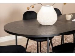 Skate Ensemble Table, Table Noir Et 6 Polar Chaises Velours Noir. -Fren Soldes Boutique ensemble table et chaise 22196619