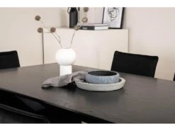 PiazzaBLBL Ensemble Table, Table Noir Et 6 Pippi Chaises Velours Noir. -Fren Soldes Boutique ensemble table et chaise 22202479