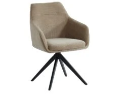 Ensemble Table LUBANA + 4 Chaise MUSE - Noir Et Beige -Fren Soldes Boutique ensemble table et chaise 505071