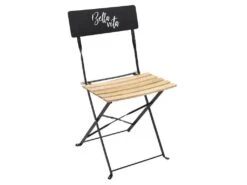 MALAM - Ensemble Table Repas Carrée Pliante + 2 Chaises Pliantes Noires -Fren Soldes Boutique ensemble table et chaise 9902807