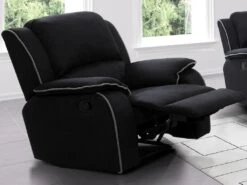 Fauteuil Relax En Microfibre HERNANI - Noir