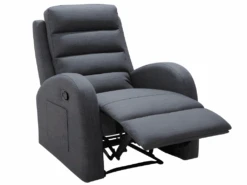 Fauteuil Relax En Tissu GIORGIA - Gris -Fren Soldes Boutique fauteuil relax 333997