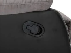 Fauteuil Relax En Microfibre Et Simili TOLZANO - Gris Et Noir -Fren Soldes Boutique fauteuil relax 401789