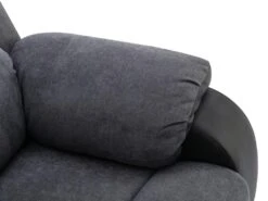 Fauteuil Relax En Microfibre Et Simili Gris Et Noir BRODY -Fren Soldes Boutique fauteuil 10678283